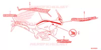 T (2ED,2RU,2TH,2U) pour Honda CROSSTOURER 1200 ABS RED 2018