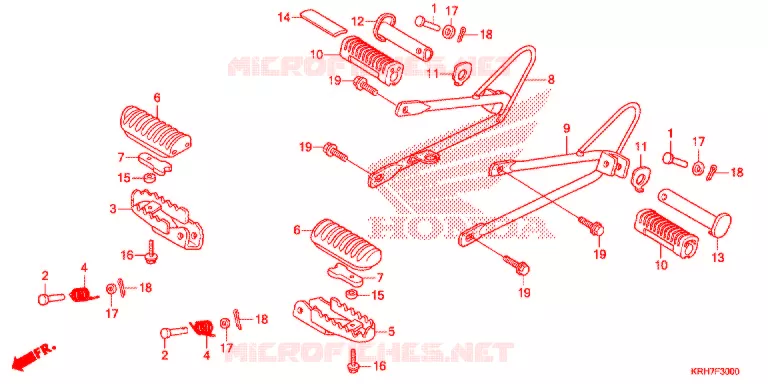 REPOSE PIED Honda MOTO 150 XR 2020  XR150LEKJ