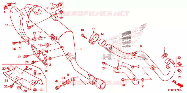 SILENCIEUX D'ECHAPPEMENT Honda MOTO 150 XR 2020  XR150LEKJ