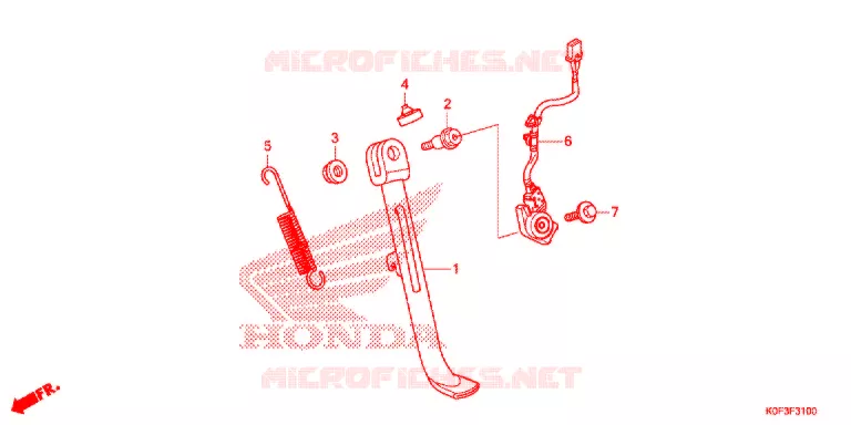 BEQUILLE Honda MOTO 125 MONKEY 2021  Z125MAK