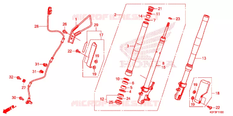 FOURCHE Honda MOTO 125 MONKEY 2020  Z125MAK