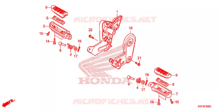 REPOSE PIED Honda MOTO 125 MONKEY 2019  Z125MK