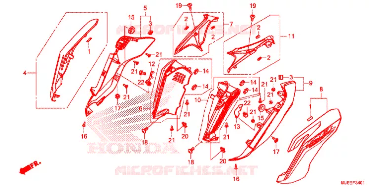 OUIES DE RADIATEUR (2) Honda MOTO 650 CB 2018  CB650FAJ