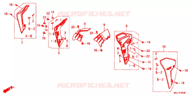 OUIES DE RADIATEUR Honda MOTO 1000 CB 2018  CB1000RAJ_J