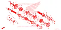 BOITE DE VITESSES pour Honda CBR 650 F ROUGE 2018