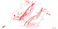 COUVERCLES LATERAUX pour Honda CBR 650 F ROUGE 2018