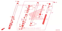 FOURCHE pour Honda CBR 650 F ROUGE 2018