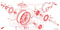 ROUE ARRIERE pour Honda CBR 1000 RR SP2 2017