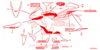 AUTOCOLLANTS (2) pour Honda CBR 1000 ABS RED 2017