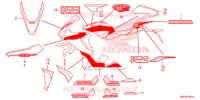 AUTOCOLLANTS (2) pour Honda CBR 1000 BLACK 2017