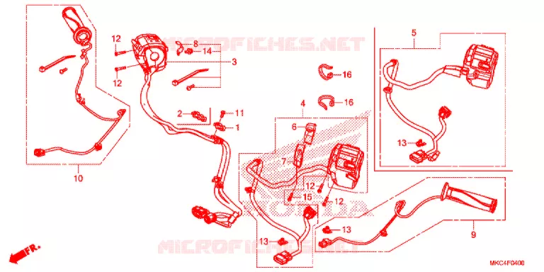 COMMODOS - POIGNEES Honda MOTO 1800 GOLD-WING 2018  GL1800DAJ