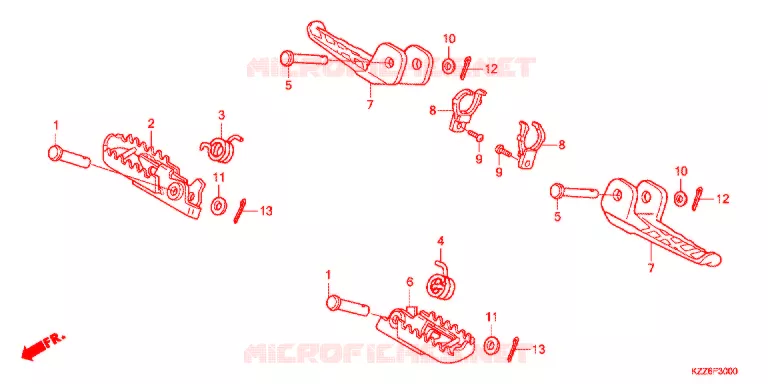 REPOSE PIED Honda MOTO 250 CRF 2018  CRF250RLAJ