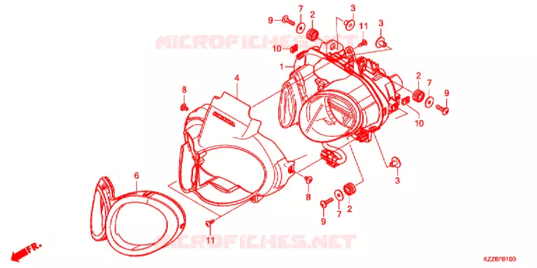 PHARE Honda MOTO 250 CRF 2018  CRF250RLDJ