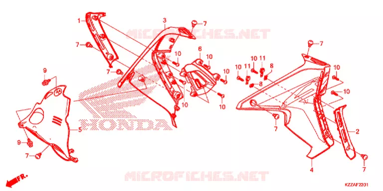 OUIES DE RADIATEUR (CRF250RL/RLA) Honda MOTO 250 CRF 2018  CRF250RLAJ