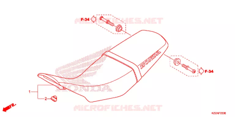 SELLE Honda MOTO 250 CRF 2018  CRF250RLAJ