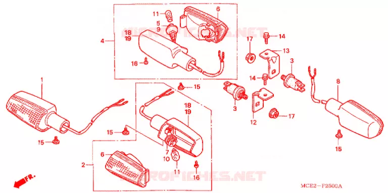 CLIGNOTANT Honda MOTO 400 CB 2003  CB400LY
