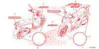 AUTOCOLLANTS pour Honda SH 300 I ABS -4ED- 2018
