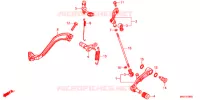 PEDALE pour Honda AFRICA TWIN CRF 1000 RED 2018