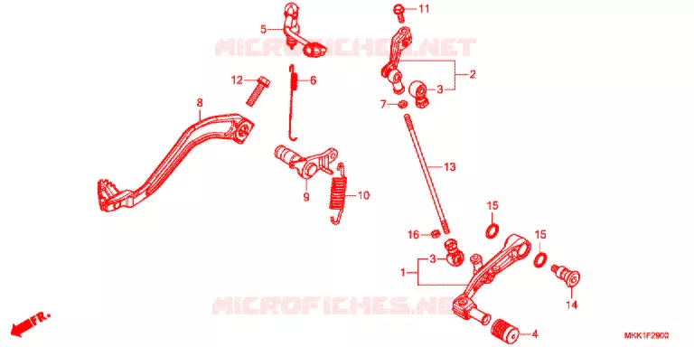 PEDALE Honda MOTO 1000 AFRICA-TWIN 2018  CRF1000AL2J