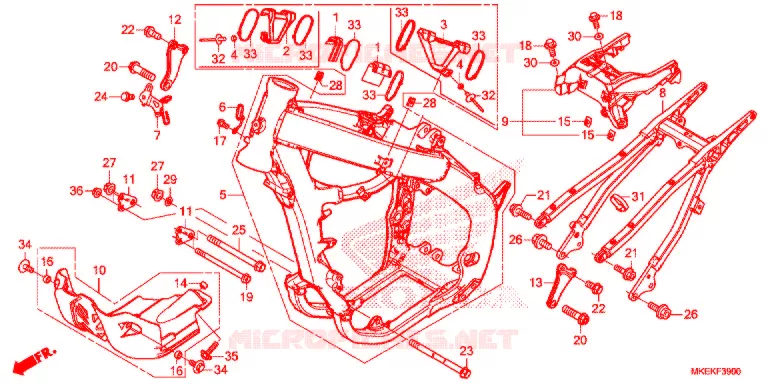 CADRE Honda MOTO 450 CRF 2019  CRF450RK