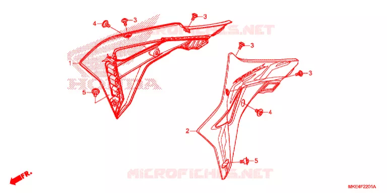 OUIES DE RADIATEUR (CRF450RX) Honda MOTO 450 CRF 2021  CRF450RXJ