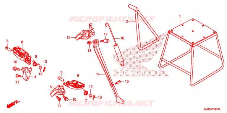 REPOSE PIED - BEQUILLE Honda MOTO 450 CRF 2023  CRF450RXJ