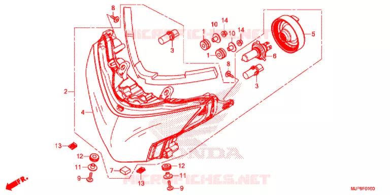 PHARE Honda MOTO 700 CTX 2017  CTX700DH