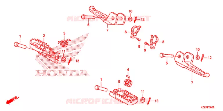 REPOSE PIED Honda MOTO 250 CRF 2018  CRF250LJ