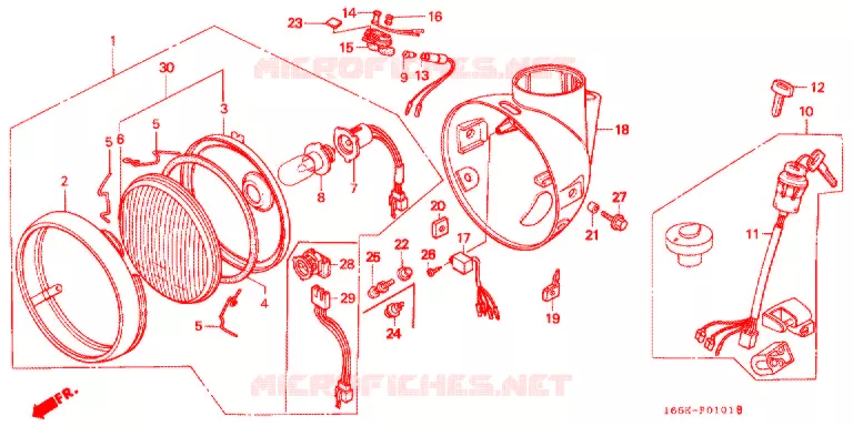 PHARE (2) Honda MOTO 50 MONKEY 1993  Z50JP_M