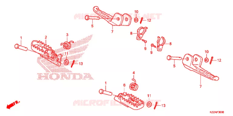 REPOSE PIED Honda MOTO 250 CRF 2017  CRF250RLH