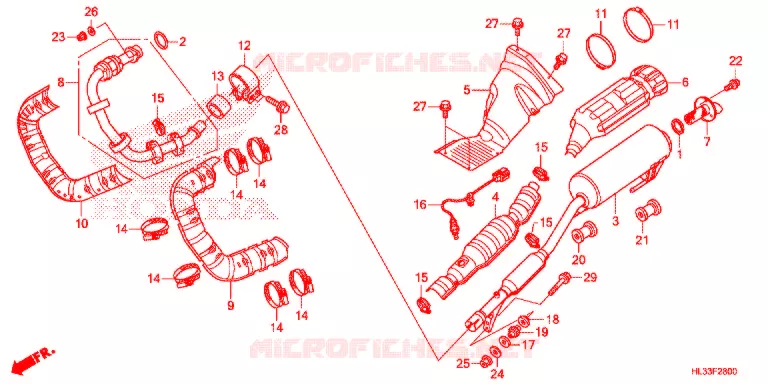 SILENCIEUX D'ECHAPPEMENT Honda ATV 700 PIONEER 2017  SXS700M2PH