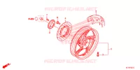 ROUE ARRIERE pour Honda SH 125 D 2E 2017