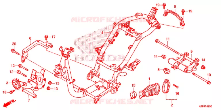 CADRE Honda SCOOTER 125 ACTIVA 2017  NSC1255WHH
