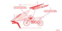 AUTOCOLLANTS pour Honda CRF 110 2018