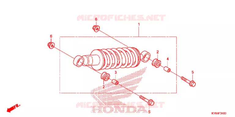 AMORTISSEUR ARRIERE Honda MOTO 110 CRF 2018  CRF110FJ