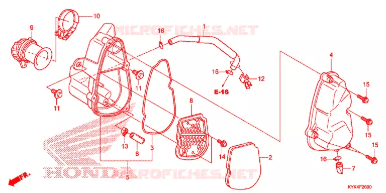 FILTRE A AIR Honda MOTO 110 CRF 2018  CRF110FJ