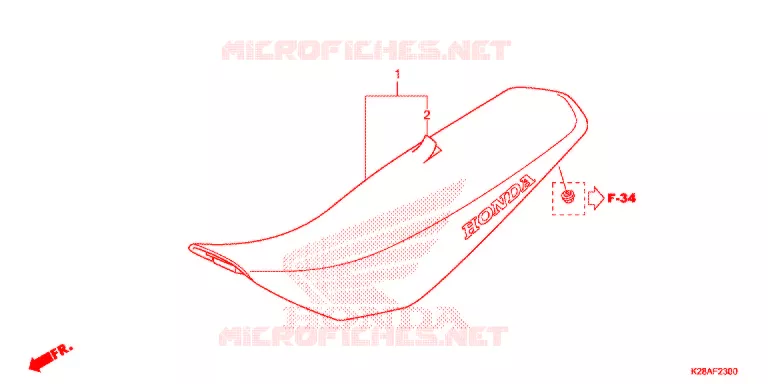 SELLE Honda MOTO 125 CRF 2018  CRF125FBJ