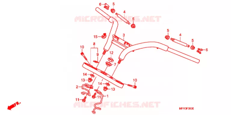 GUIDON - TE DE FOURCHE Honda MOTO 1300 VT 2010  VT1300CXAA