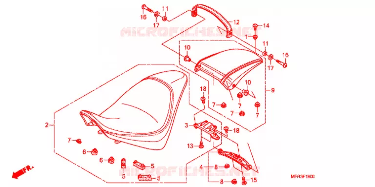 SELLE Honda MOTO 1300 VT 2012  VT1300CXAA