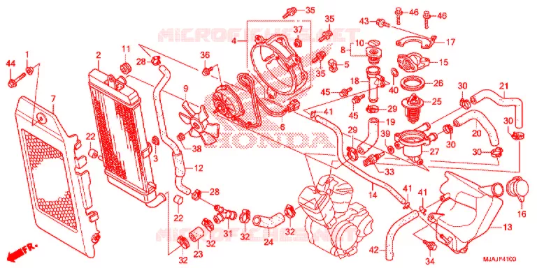 RADIATEUR Honda MOTO 750 SHADOW 2018  VT750CSJ