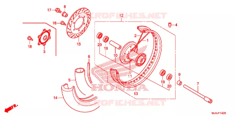 ROUE AVANT Honda MOTO 750 SHADOW 2018  VT750CSJ