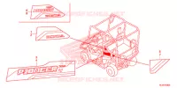 AUTOCOLLANTS pour Honda PIONEER 700 M4 DELUXE 2018