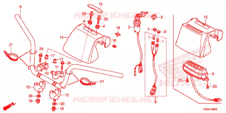 GUIDON Honda ATV 250 FOURTRAX 2020  TRX250TM1K