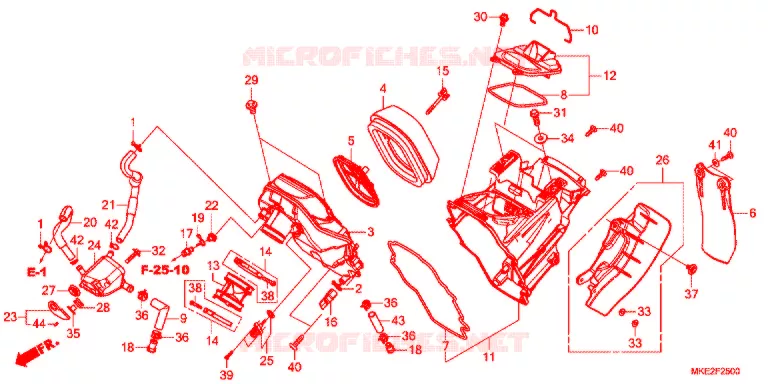 FILTRE A AIR Honda MOTO 450 CRF 2018  CRF450LK
