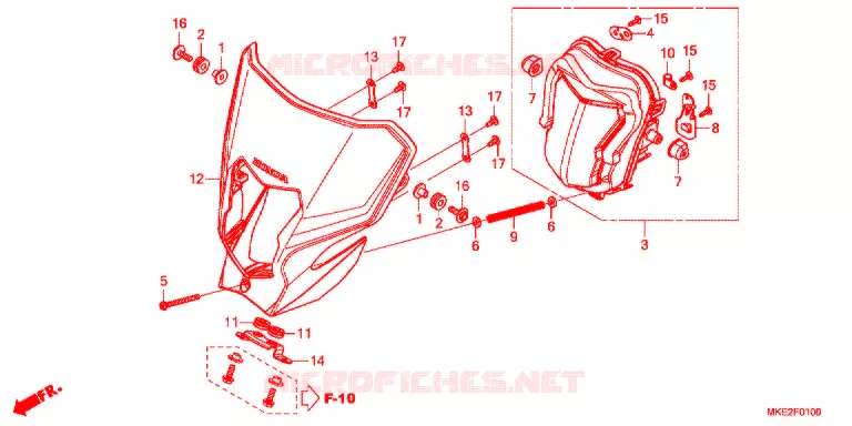 PHARE Honda MOTO 450 CRF 2018  CRF450LK