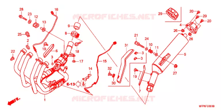 SILENCIEUX D'ECHAPPEMENT Honda MOTO 1300 CB 2019  CB1300ADJ