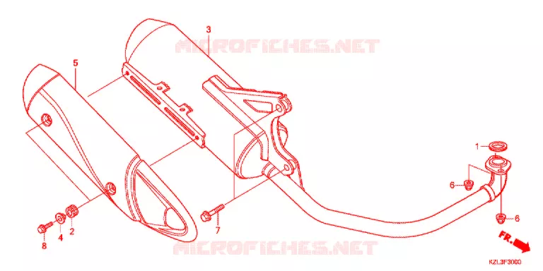 SILENCIEUX D'ECHAPPEMENT Honda SCOOTER 110 VISION 2014  NSC110WHE