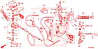 COMMODO   LEVIER   CABLE pour Honda FOURTRAX 500 FOREMAN RUBICON 4X4 AT DCT RED 2019