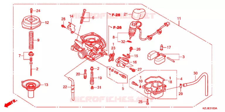 CARBURATEUR Honda SCOOTER 110 SPACY 2016  NSC110SC
