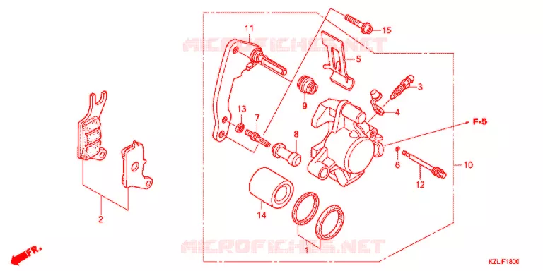 ETRIER DE FREIN AVANT Honda SCOOTER 110 SPACY 2012  NSC110SC